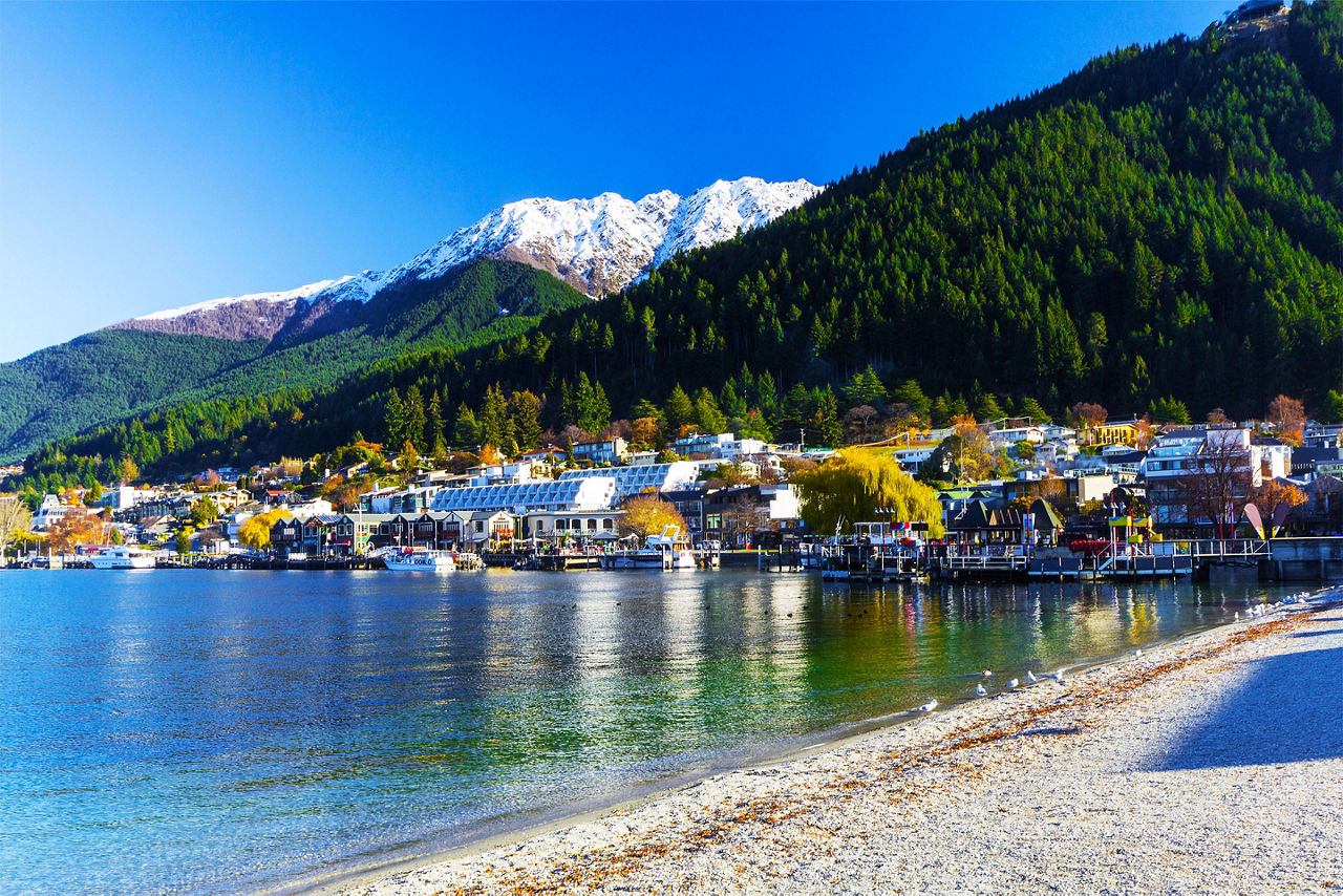 visiting Lake Wakatipu Queenstown. New Zealand.