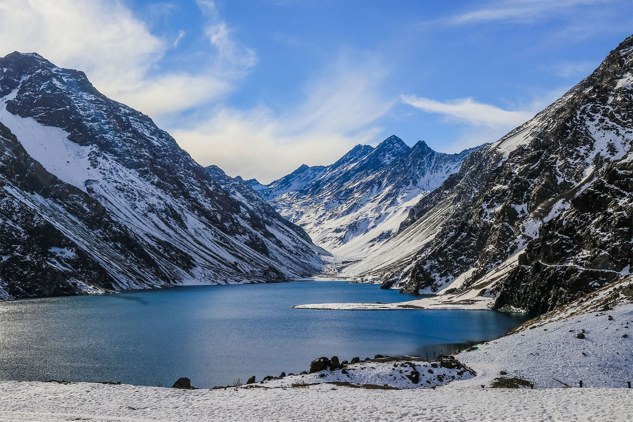 view of the Los Andes in Chile. South America.