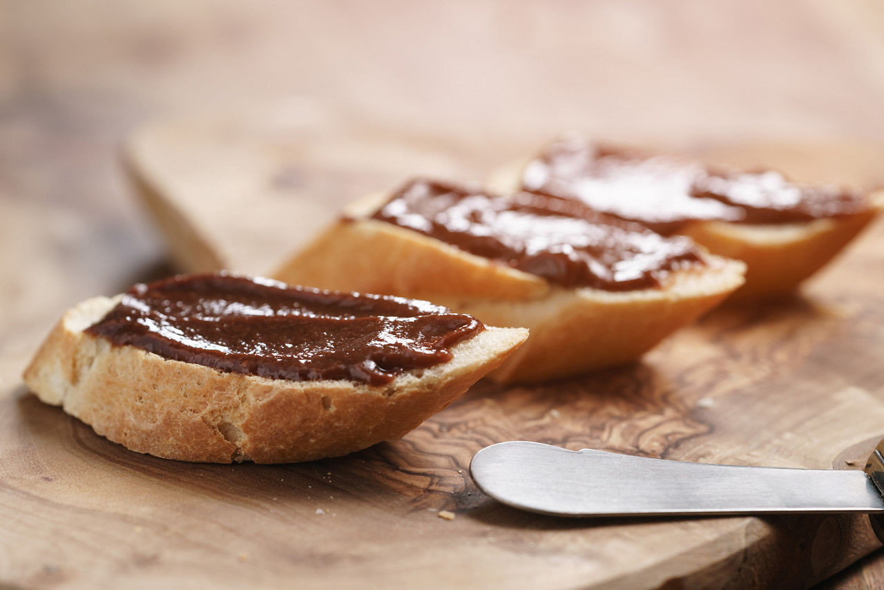 Take a bite out of creamy gianduja slathered on a fresh slice of bread