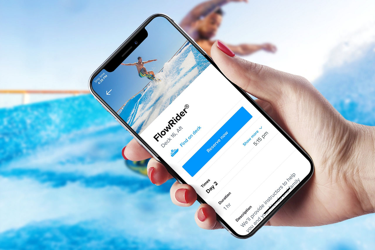 royal caribbean mobile app flowrider