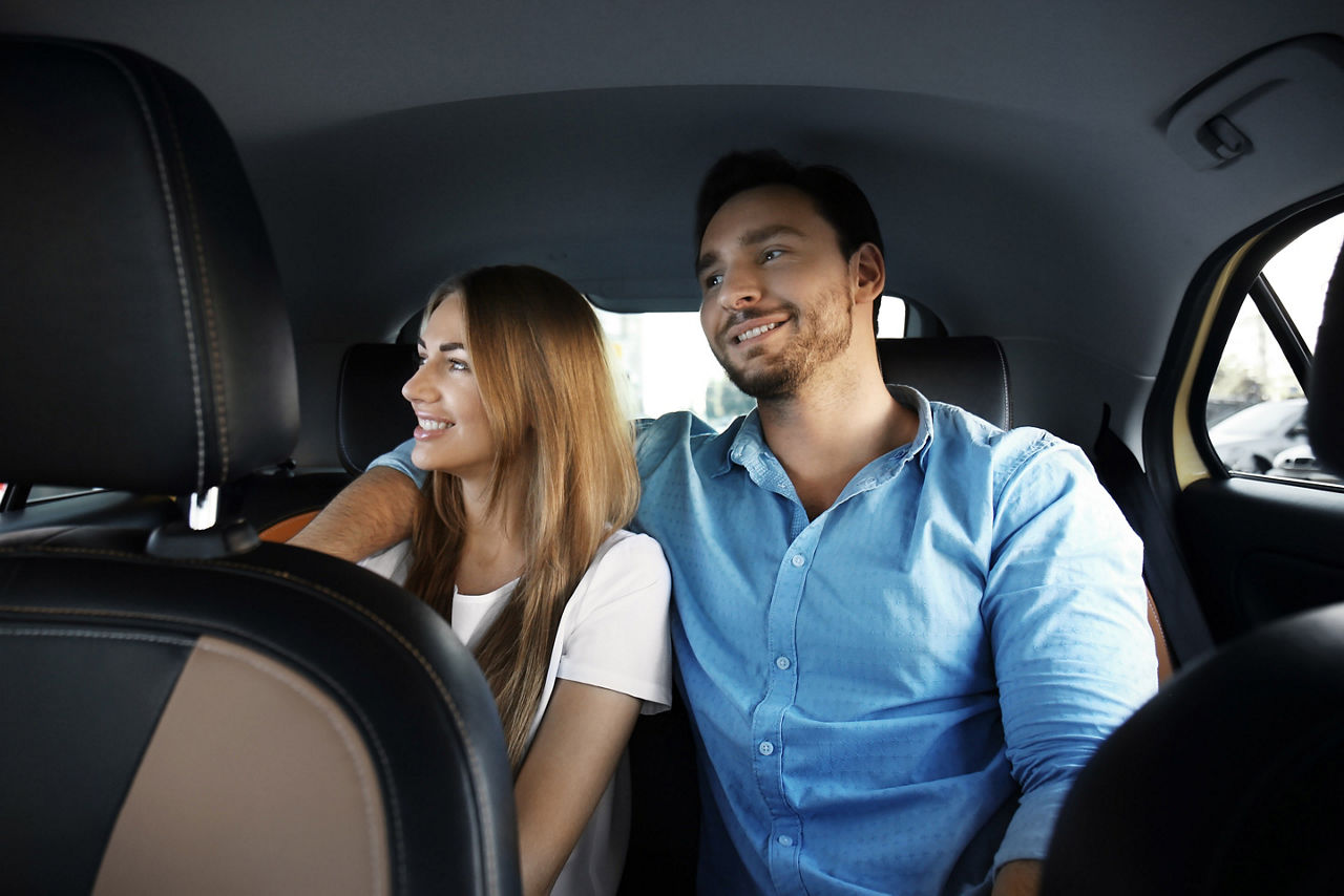 Couple in Private Transportation