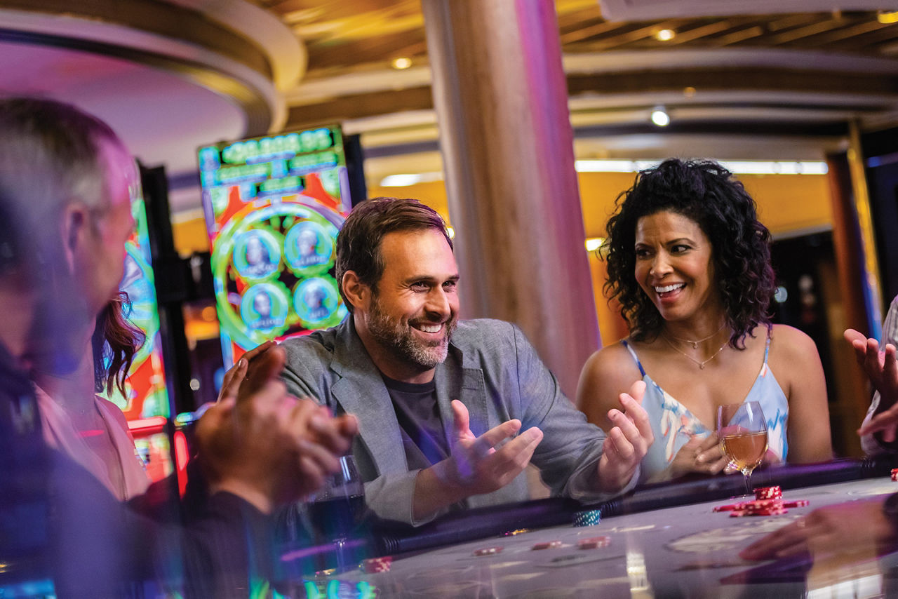 Navigator of the Seas Couple by the Dealer Table