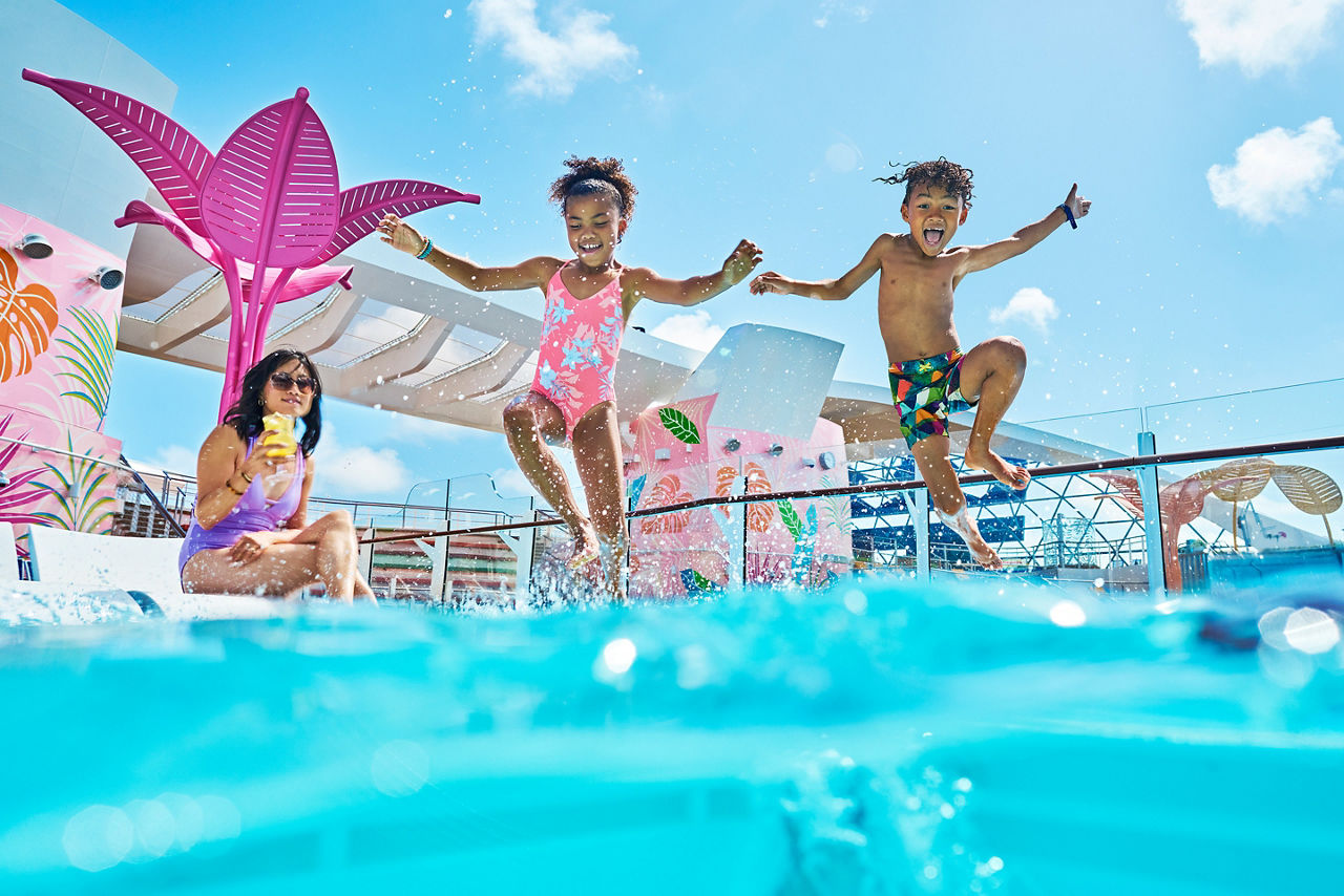 Pool Kids Jumping