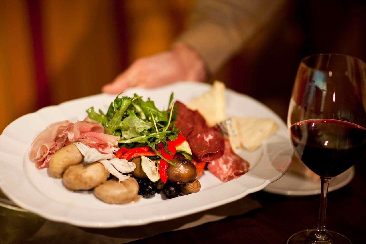 Meat Table Paired with Wine 