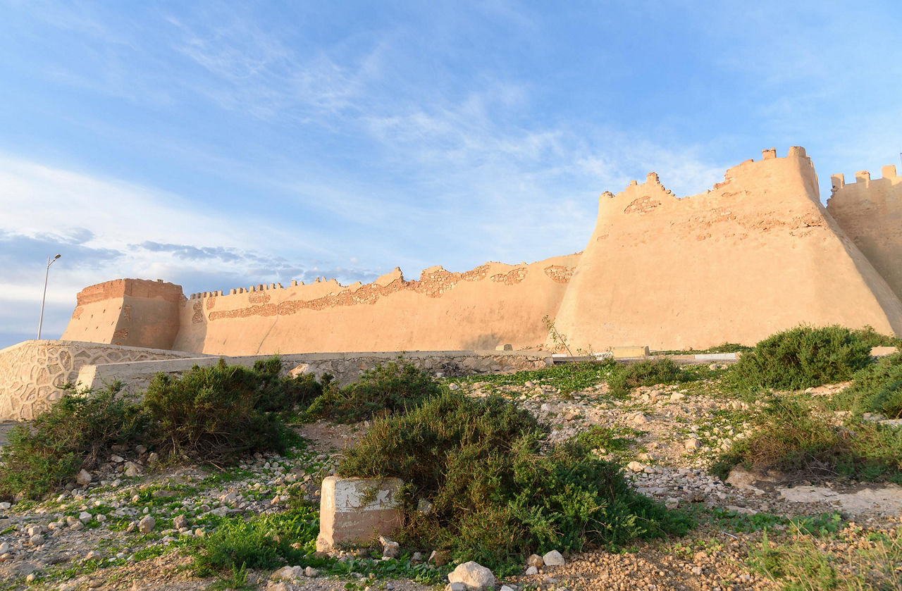 View of the Kasbah Oufella fortress in Agadir, Morocco