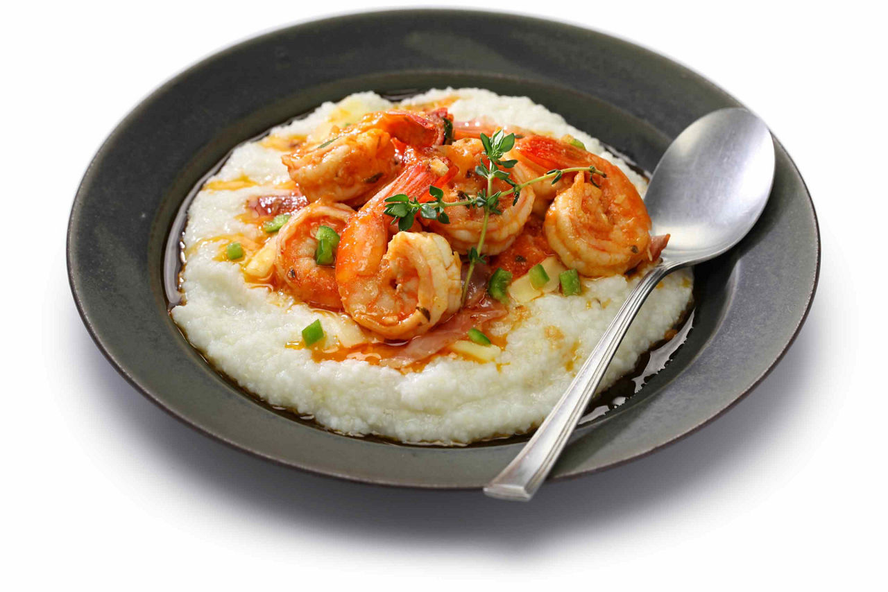 Local Cuisine Shrimp Grits, Charleston, South Carolina