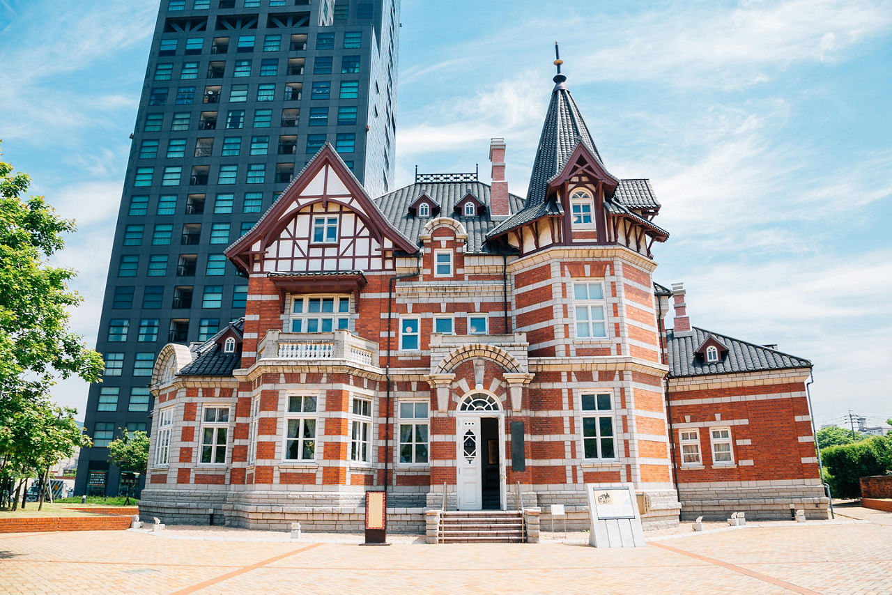 Kitakyushu international friendship memorial library in Mojiko retro town, Japan