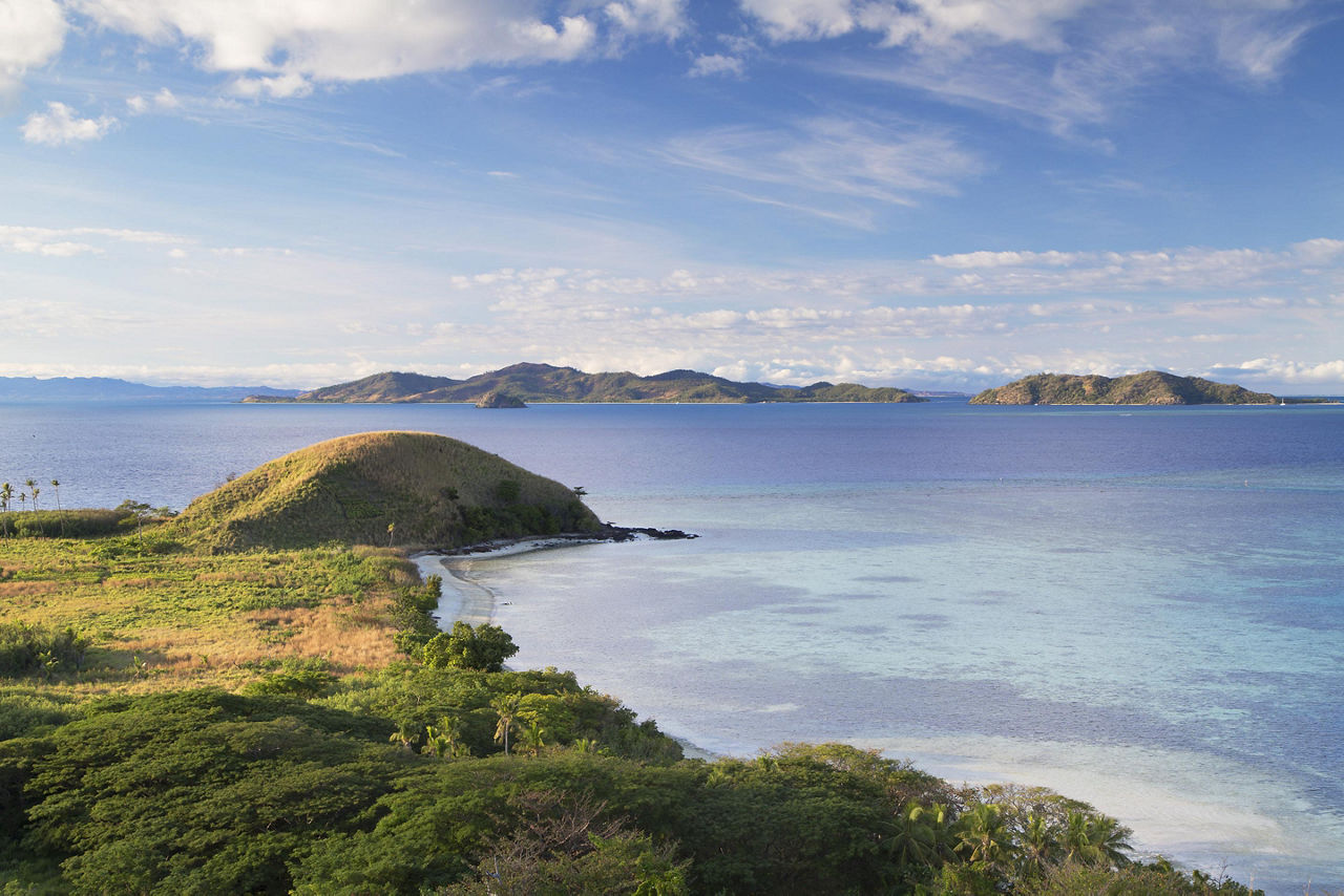 View of Beachcomber Beach in Fiji