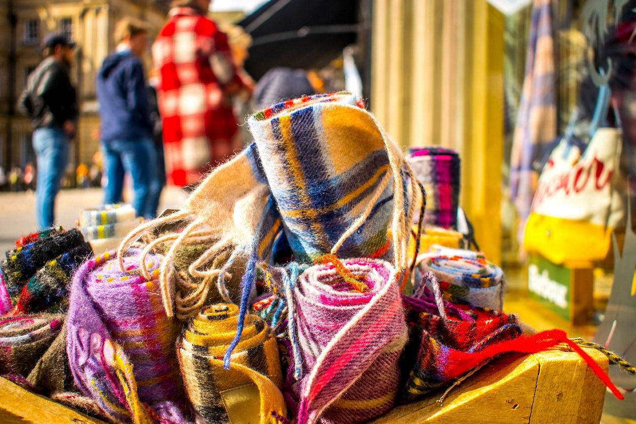 An assortment of Scottish wool