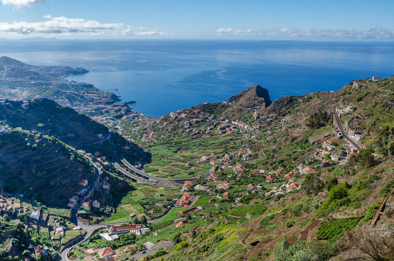 View of Madeira (Funchal), Portugal from a mountain