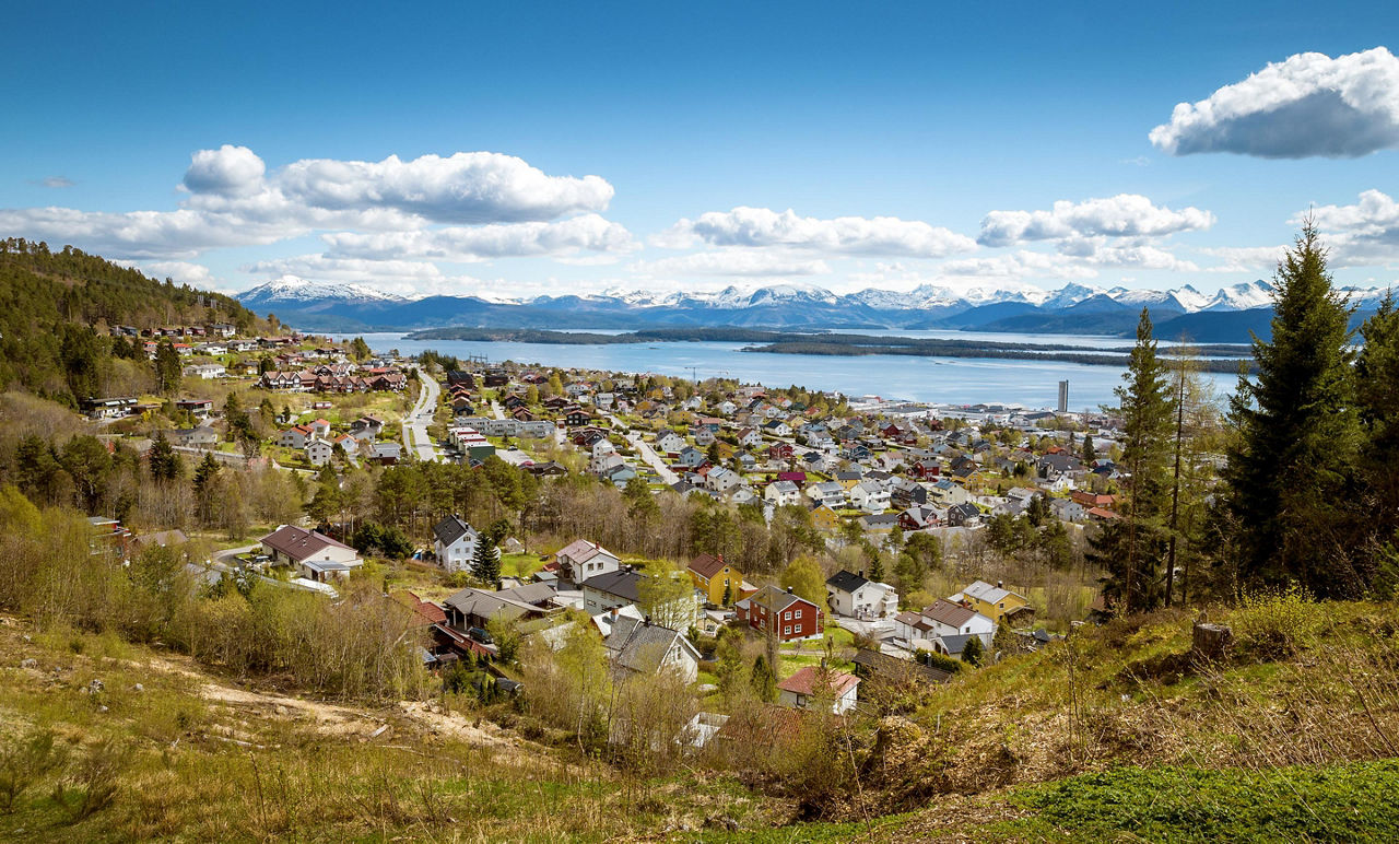 Panoramic view of buildings in Molde, Norway