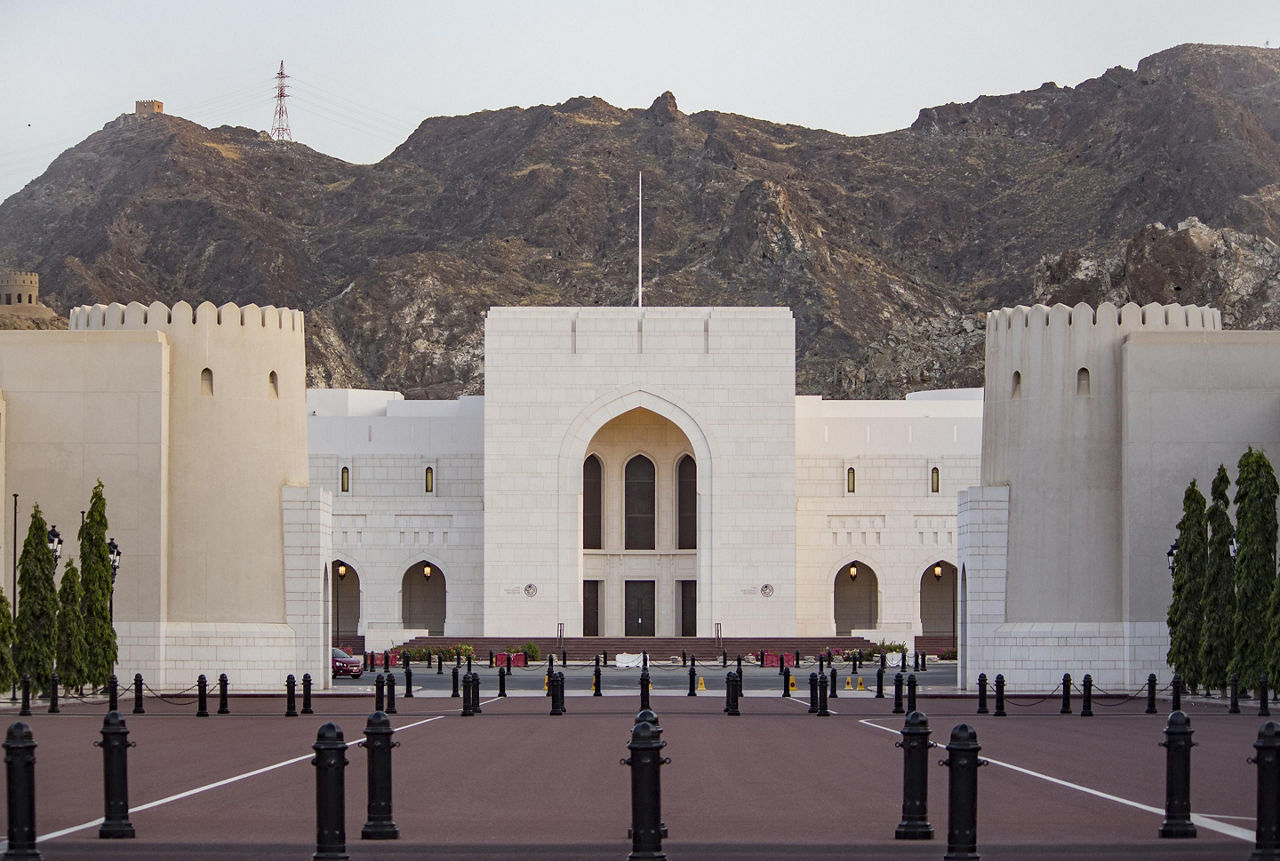 The National Museum entrance in Muscat, Oman