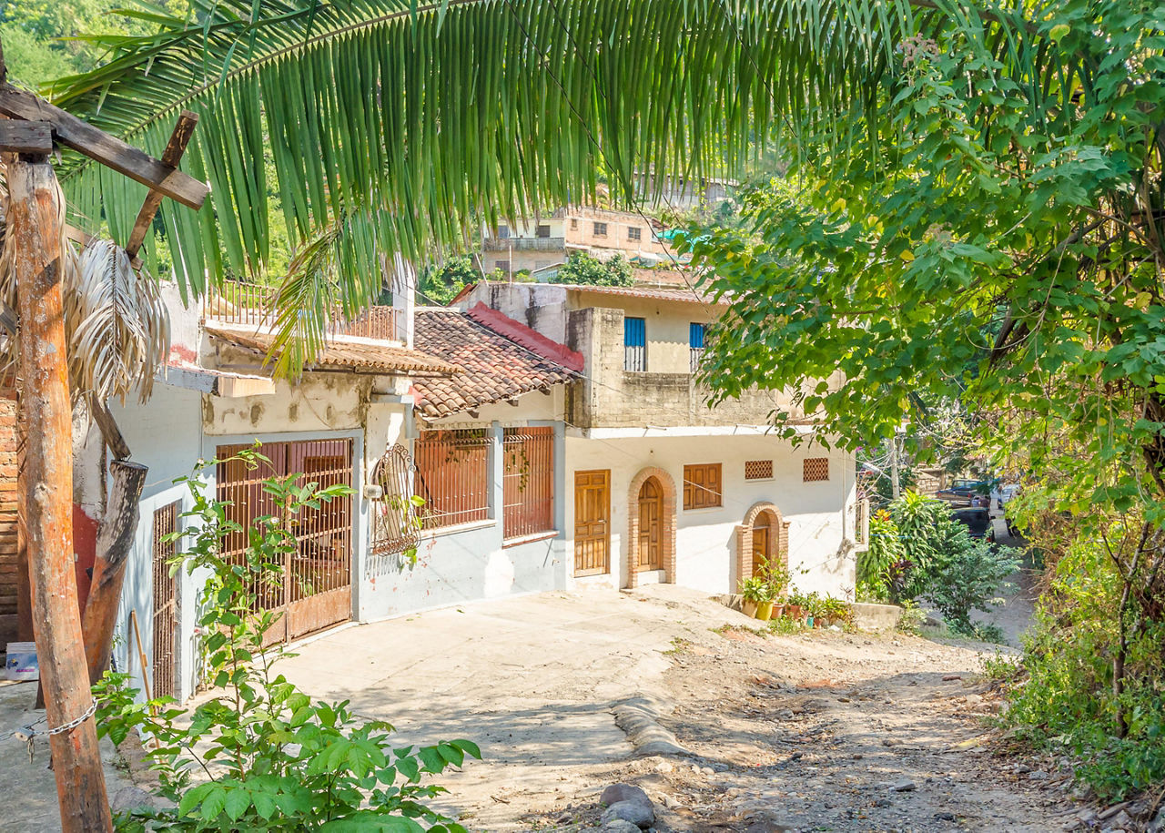 Fragment of street view in Puerto Vallarta, Mexico