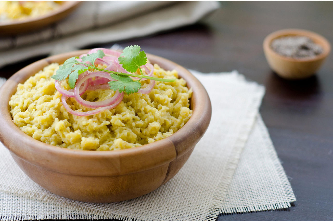 A Bowl of Mashed Plantains, Roseau Dominica