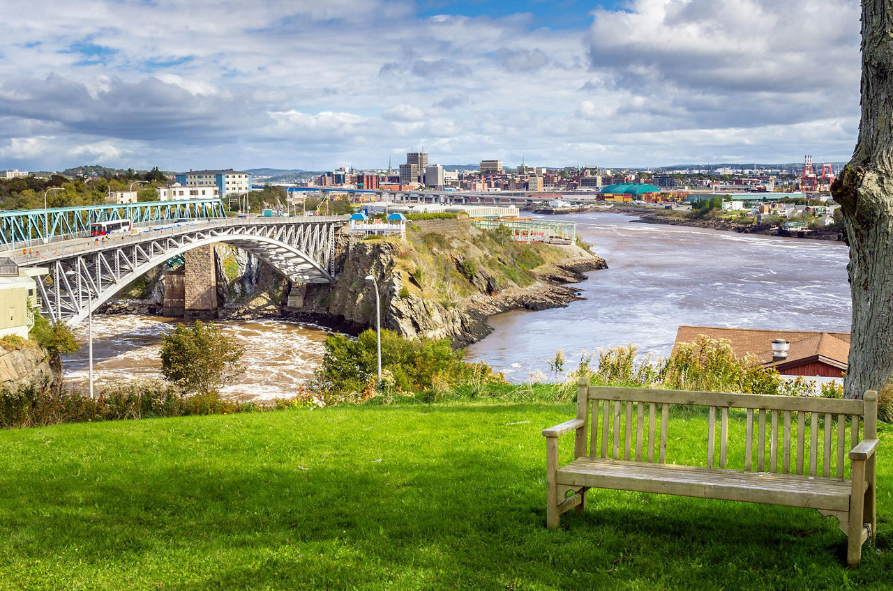 The reversing falls in Saint John, New Brunswick