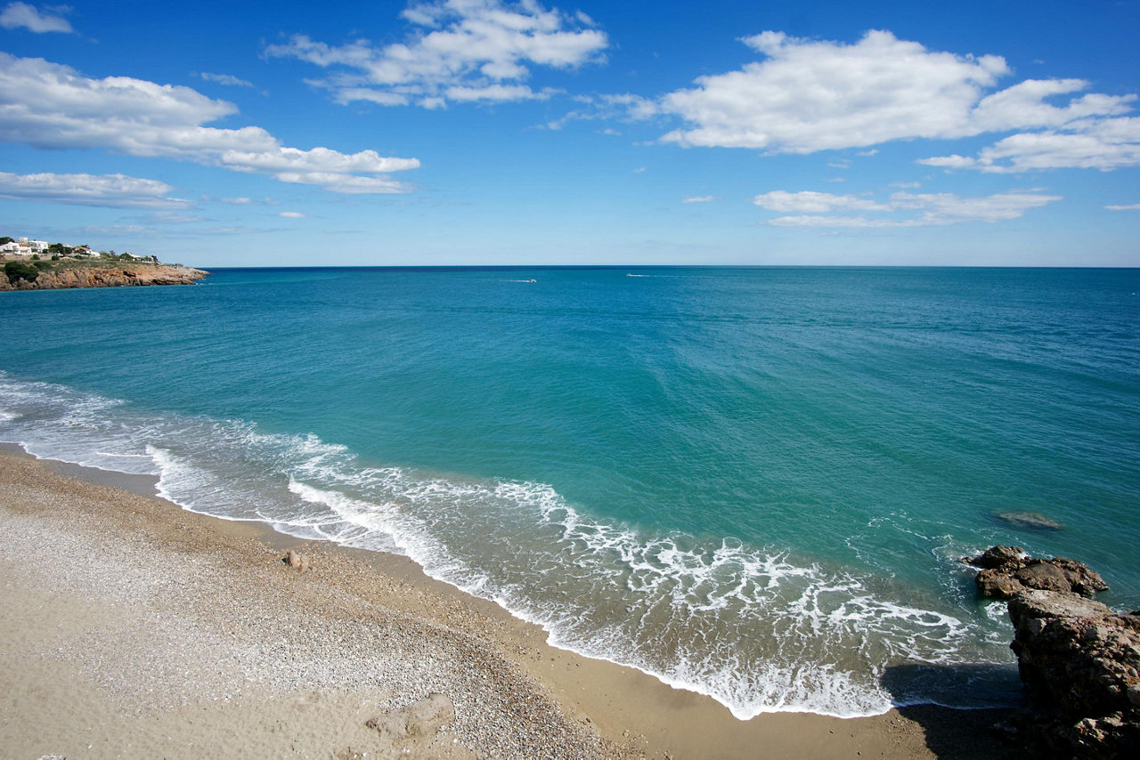 A pristine beach in Sete, France