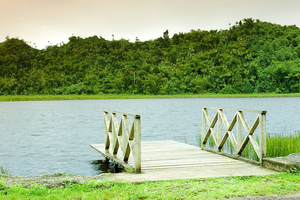 Dock on Grand Etang Lake, St. George's, Grenada