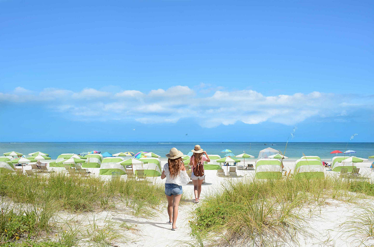 Girl Running to the Beach, Tampa, Florida 