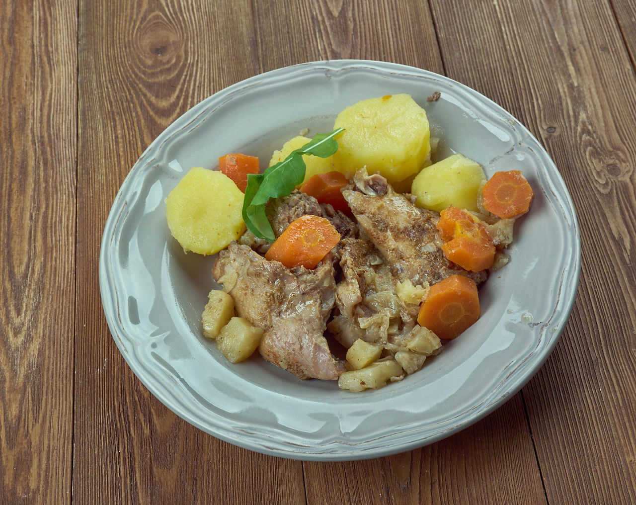 A bowl of Stuffat tal-Fenek, the national dish of Malta