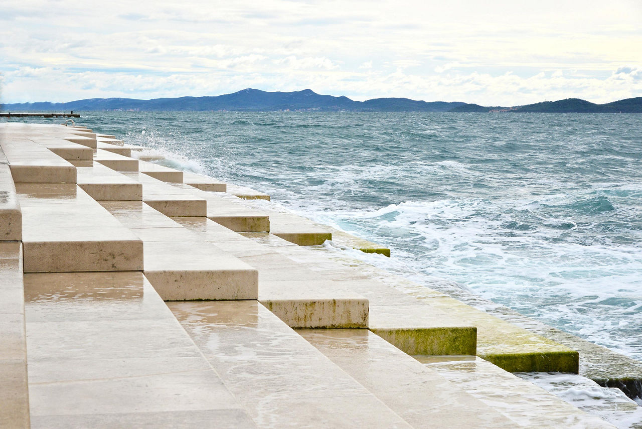 The famous Sea Organ in Zadar, Croatia