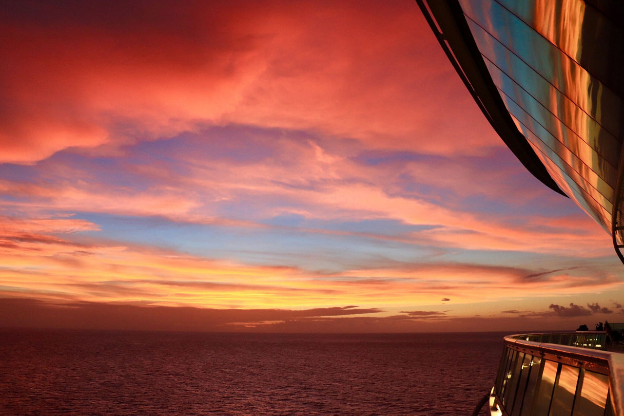 Sunset and Ocean Views from Sunset of the Seas