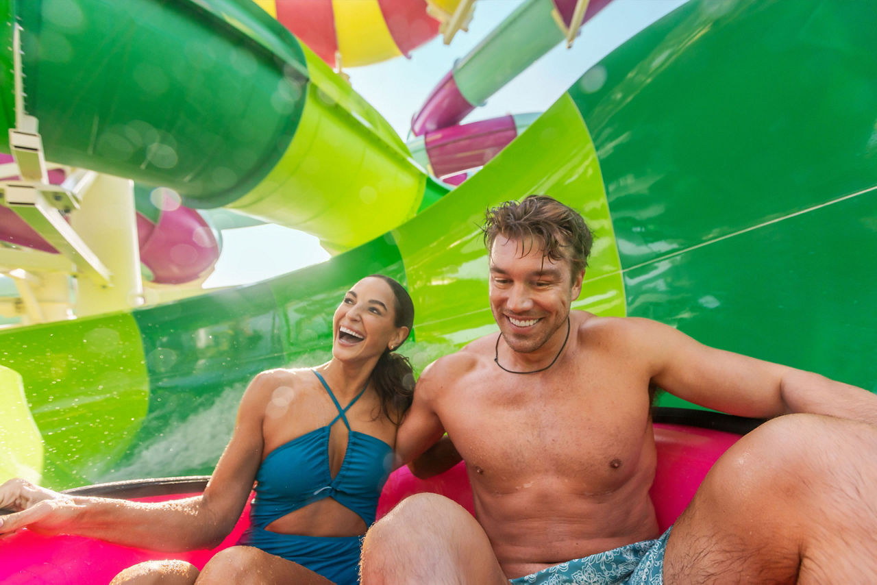 perfect day coco cay thrill waterpark splash summit tailspin raft slide