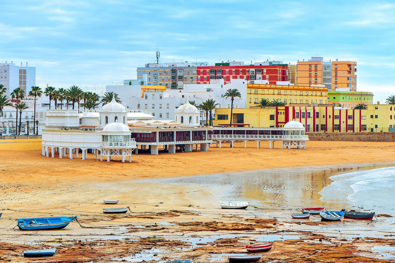 Spain Cadiz La Caleta Beach Ocean 