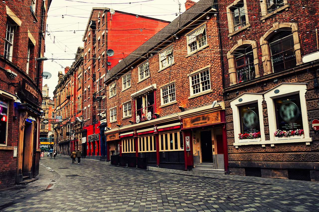 England Liverpool Old Red Brick Buildings