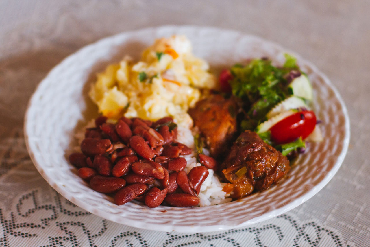 Trinidad and Tobago Sunday Lunch Plate